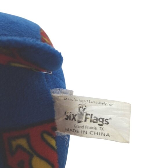 Six Flags Superman Plush Bear Blue DC Comics Stuffed Hero Collectible Toy 10.5" - Picture 6 of 7